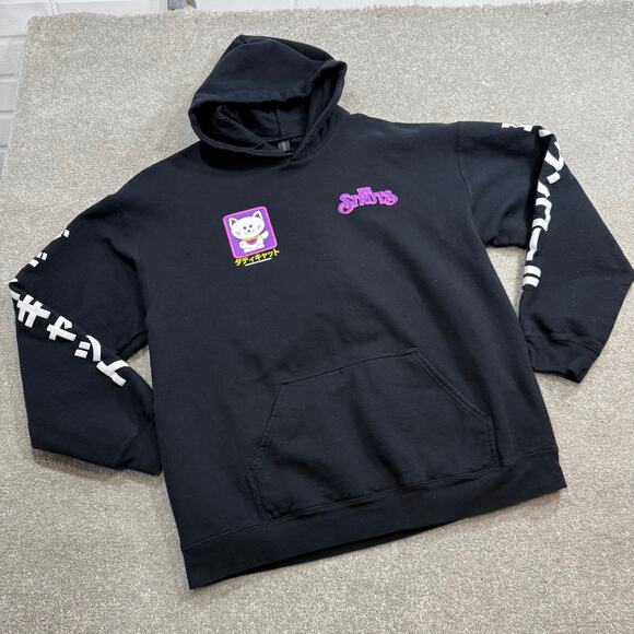 The Struts Lucky Cat Japanese Graphic Hoodie Black Men Lrg Band Merch Streetwear - Picture 2 of 13